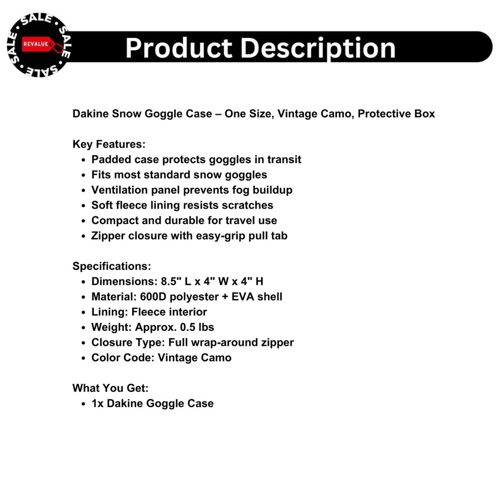 Dakine goggle case